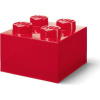 LEGO Úložný BOX Priehľadný Červený 4-dielny 25 cm 40090804