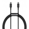 Datový kabel Baseus CATYS-C01 Superior Fast Charging USB-C - USB-C 100W 2m, černá