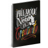 Baagl Spirálový blok Mickey Creativity linkovaný A5