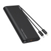 Veger Powerbank 25 000 mAh With Built-In Cables Type C / Lightning Pd 130W Tce130 (W2503) Black