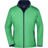 James & Nicholson Bunda JN 1129, softshellová, promo, dámská COT02112960604-green/navy XL Zelená/navy