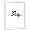 Obrázok v bielom rámci Priznanie lásky 80x120 (Obrázok v bielom rámci Priznanie lásky 80x120)