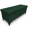 Úložná lavica/periňák Joy, šírka 139 cm, tmavo zelená látka