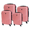 Cestovný kufor BERTOO Milano - ružový SET 4v1