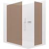 CERANO - Sprchová zástena Walk-in Crystal TL/P - 8 mm - bezvzperový systém - chróm, bronzové sklo - 80x80x200 cm