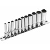 Kľúče nástrčné predĺžené MultiLock, 1/4'', 11ks, 4-13mm, CrV, EXTOL PREMIUM