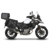 SHAD Kompletná sada sedlových brašní SHAD TERRA TR40 adventure a hliníkového kufra SHAD TERRA BLACK 37L vrátane montážnej sady SHAD SUZUKI DL 650 V-Strom