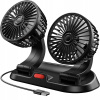 WENTYLATOR SAMOCHODOWY PRÍVODNÝ VENTILÁTOR DO AUTA DVOJITÝ USB VENTILÁTOR 5V