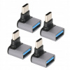 4 KS UHLOVÝ ADAPTÉR USB C ZÁSTRČKA ZÁSUVKA