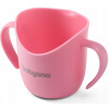 BabyOno hrnček ergonomický s uškami 120 ml ružová