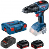 Bosch vrtací šroubovák DRILL.AKU.GSB 18V-50 2x5,0Ah + L-BOXX