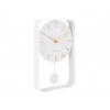Designové kyvadlové nástěnné hodiny 5796WH Karlsson 33cm