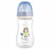 Canpol babies fľaša sa širokým hrdlom Bonjour Paris modrá 240ml