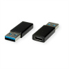 Adaptér USB 3.1 Typ C, AM/CF, 5GBit/s, Dongle, čierny