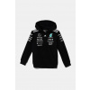 Detská mikina adidas Performance MER čierna farba, s kapucňou, vzorovaná, JX0683 176