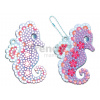 Midi kreatívna sada Magický oceán Magic Ocean Diamond Key Rings Atelier Janod trblietavé obrázky s kryštálikmi 700 mini kamienkov od 7 rokov J07793