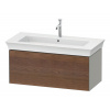 DURAVIT White Tulip závesná skrinka pod umývadlo, 1 zásuvka, 984 x 458 x 410 mm, americký orech masív/kameňovo šedá matná, WT424207792