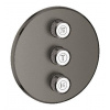 Grohe Grohtherm SmartControl - Trojcestný ovládač pod omietku, kefovaný Hard Graphite 29122AL0