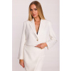 DÁMSKE SAKO BLEJZER PREHOZ KRÁTKY HLADKÝ MÓDNY ECRU 38 M