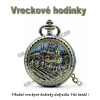Vreckové hodinky - retro bronzový VLAK 2 3D dizajn