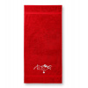 Uterák/osuška s výšivkou vzor Tatry a orol - možnosť doplniť vlastný nápis Farba: 07-červená, Dodatočný nápis: vlastný nápis - doplniť do poznámky, Rozmer: Uterák 100x50cm