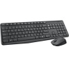 Logitech Logitech klávesnice s myší Wireless Combo MK235, CZ/SK, černá