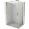 Mexen Exo, výklopný sprchový kút 90 x 95 cm, číre sklo, zlatá, 8181-090-095-50-00