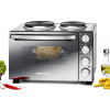ROMMELSBACHER Malá kuchynská linka s 2-platňovou rúrou 3250W 5BA 30L. sw-strieborná KM 3300