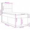 vidaXL Posteľný rám boxspring s matracom krémový 90x190 cm látka - Krémová - 204008-137668
