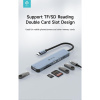 Devia USB-C Hub Leopard Series 5-in-1 EC135 - Deep Gray