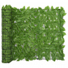 vidaXL Balkónová markíza so zelenými listami 500x100 cm - Zelená - 49766-4935