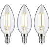 Paulmann 29199 LED En.trieda 2021 A (A - G) E14 sviečkový tvar 2.5 W teplá biela (Ø x v) 35 mm x 98 mm 3 ks; 29199