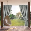 Eurofirany Záves 155x200 cm vodoodolný matný polyester strieborný na tunel GARDEN