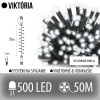 Viktória led svetelná reťaz vonkajšia - 500led - 50m studená biela