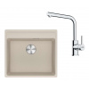 Franke Sety Kuchynský set G255SA, fragranitový drez MRG 610-52 RTL a batéria FS 3230.031, sahara/chróm 114.0700.709