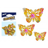 MFP 2221445 Dekorácia motýľ žltý 12ks -5,4,3cm