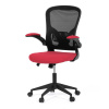 Autronic - Kancelářská židle, černý plast, červená látka, sklápěcí područky, kolečka pro tvrdé podlahy - KA-V317 RED AKCE