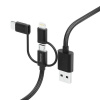 Hama USB kábel USB 2.0 USB-A zástrčka, USB-C ® zástrčka, Apple Lightning konektor, USB Micro-A zástrčka 1.5 m čierna 00201536; 00201536
