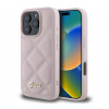 Guess PU Leather Quilted Zadný Kryt pre iPhone 16 Pro Pink 14540422