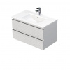 Swiss aqua technologies Koupelnová skříňka s umyvadlem SAT Cube Way 80x47,5x46 cm bílá mat CUBE3D802ZBMOD