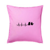 EKG hasiči - Vankúš 50x50 - 50x50 - Iba poťah ( Ružová )