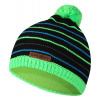 Detská čiapka Husky Cap 34 čierna/neon zelená, XS