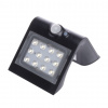 Ecolamp Exteriérové solárne nástenné LED svietidlo Butterfly, 1x LED 1,5w, čierna, pohybový senzor