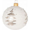 Vianočná guľa zdobená Guľa Vianočný stromček 8 cm 1 ks
