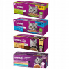 Whiskas Adult 160x85g Vlhké Krmivo pre Mačky - Mix Príchutí v Omáčke a v Želé
