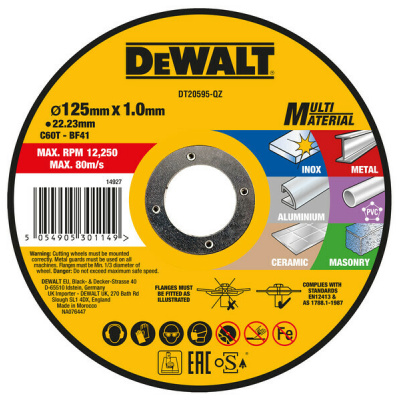 DeWalt Multimaterial rezný kotúč na rôzne materiály 125mm DT20595