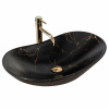 Rea Royal Marble 62 čierne umývadlo na dosku, matné, REA-U7478