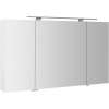 Sapho MIRRÓ galérka s LED osvetlením, 120x70x16cm, 3x dvierka, biela MC121-0030