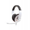 Slúchadlá GEMBIRD MHS-001 Gaming glossy white, mikrofón (MHS-001-GW)