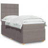 Box spring postel s matrací taupe 90x190 cm textil Hnědošedá 3294215